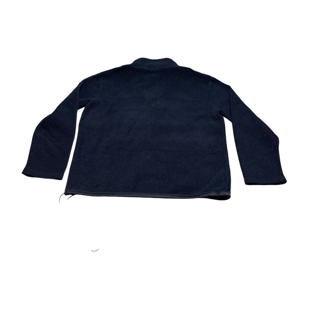 NY Jeans New York & Company Fleece Jacket Men's Medium Navy Blue 100% Polyester - Picture 3 of 6